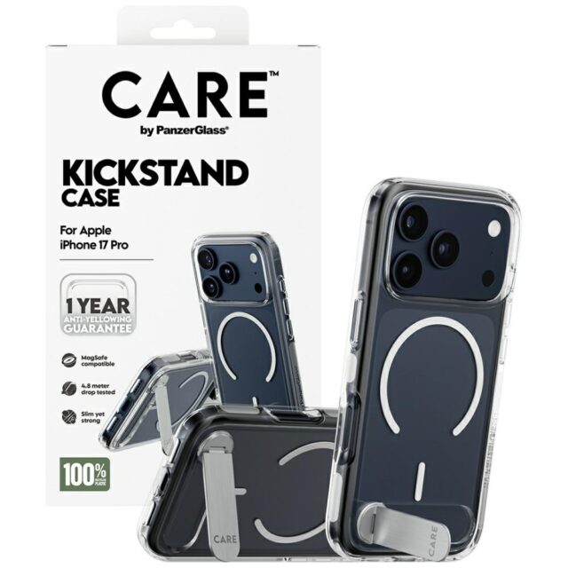 Case CARE by PanzerGlass Feature w. Kickstand MagSafe for iPhone 17 Pro transparent - imagine 4