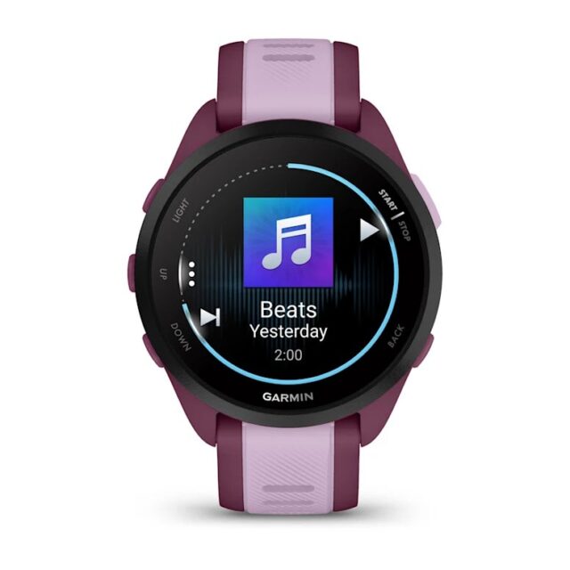 Garmin Forerunner 165 Music 3.05 cm (1.2 ) AMOLED 43 mm Digital 390 x 390 pixels Touchscreen Purple GPS (satellite) - imagine 4