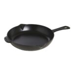 Staub Cast Iron Skillet with Metal Handle - 26 cm  Black - imagine 3
