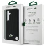 Case Lacoste Iconic Petit Pique Woven Logo MagSafe to Samsung Galaxy S25 Plus black - imagine 8