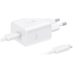 Samsung T4511 PD 45W wall charger with USB-C/USB-C 5A battery white - imagine 4