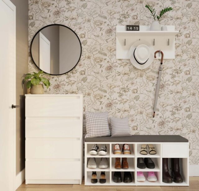 TALLIN shoe cabinet  white - imagine 7