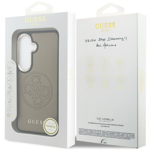 Guess PU Perforated 4G Logo Magnetic Zadní Kryt pro Samsung Galaxy S26 Brown - imagine 8
