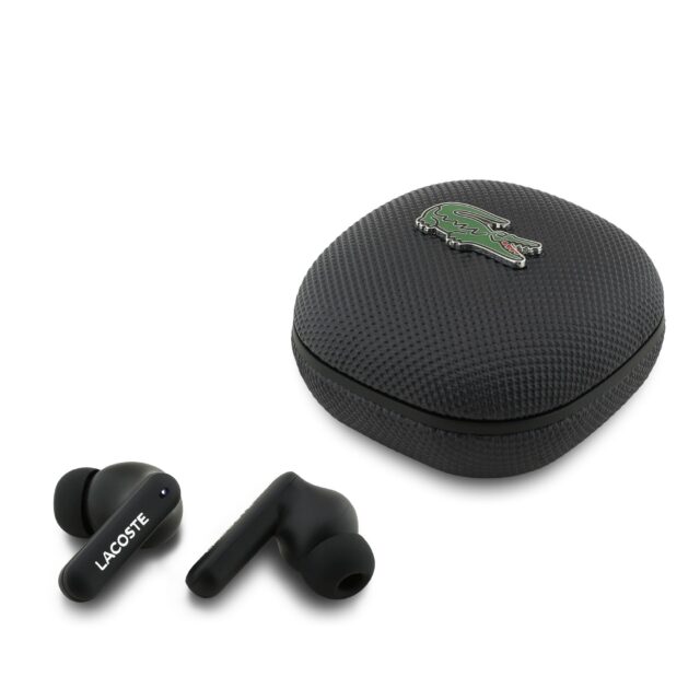 Earphones TWS Lacoste Iconic Petit Pique Bluetooth black - imagine 6