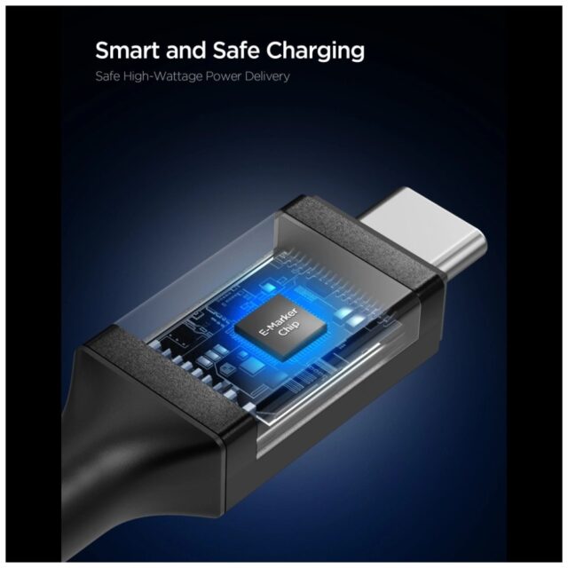 Kabel Spigen EB10015CC Essential USB-C    100W 1.5m czarny - imagine 4