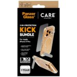 CARE by PanzerGlass Feature Kick 3in1 Case + Glass + Lens Protection Kit for iPhone 17 Pro - imagine 5