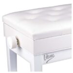 V-TONE ŁAWA 2 WH - piano bench with storage compartment and height adjustment  white - imagine 4