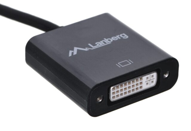 Lanberg AD-0007-BK video cable adapter 0.1 m DisplayPort DVI-D Black - imagine 3