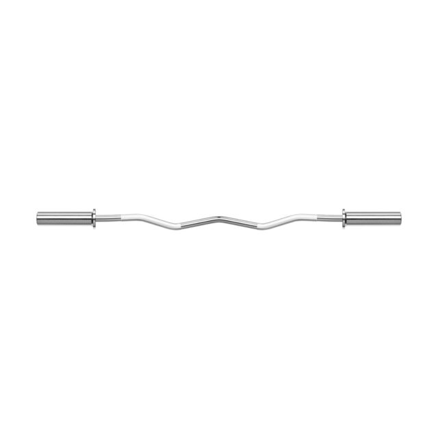 REBEL ACTIVE Olympic curl bar 50mm  Olympic barbell 120cm 6kg - imagine 4