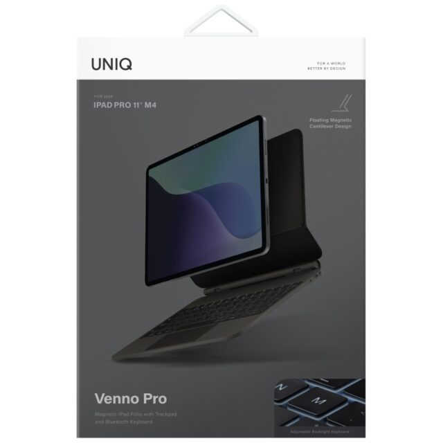 Case UNIQ Venno Pro Magnetic Smart with keyboard for iPad Pro 11" M4 (2024) bl - imagine 7