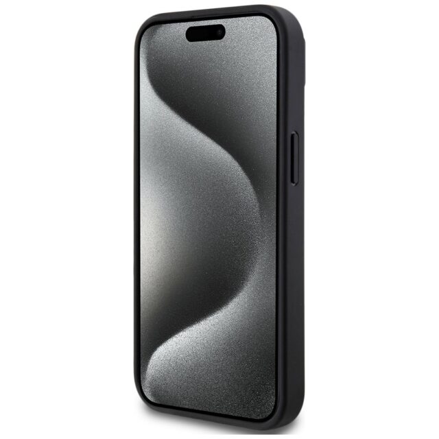 Case Lacoste Iconic Petit Pique Crossbody Cord MagSafe for iPhone 15 black - imagine 5