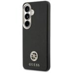 Case Guess Rhinestone Round Logo MagSafe for Samsung Galaxy S26 black - imagine 2