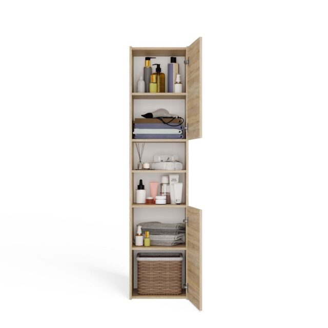 Topeshop S40 SONOMA bathroom storage cabinet Oak - imagine 6