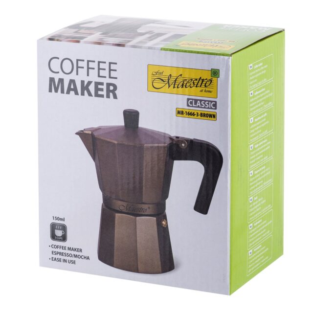 Maestro 3 cup coffee machine MR-1666-3-BROWN brown - imagine 10
