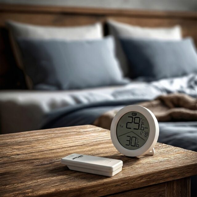 GreenBlue wireless weather station  IN/OUT temperature  clock  °C/°F selectable  range up to 60 m  GB162 - imagine 8