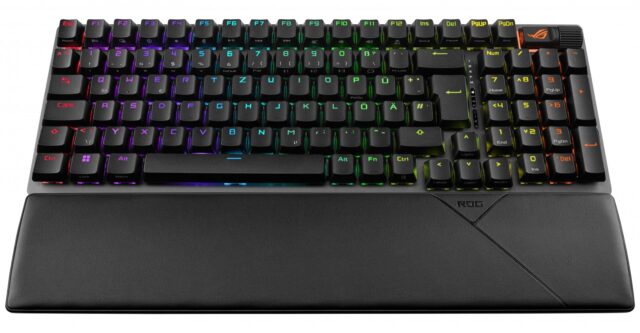 ASUS ROG Strix Scope II 96 Wireless keyboard Gaming USB + RF Wireless + Bluetooth QWERTZ German Black - imagine 3