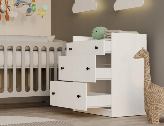 HOUSTON Chest of Drawers White - imagine 8