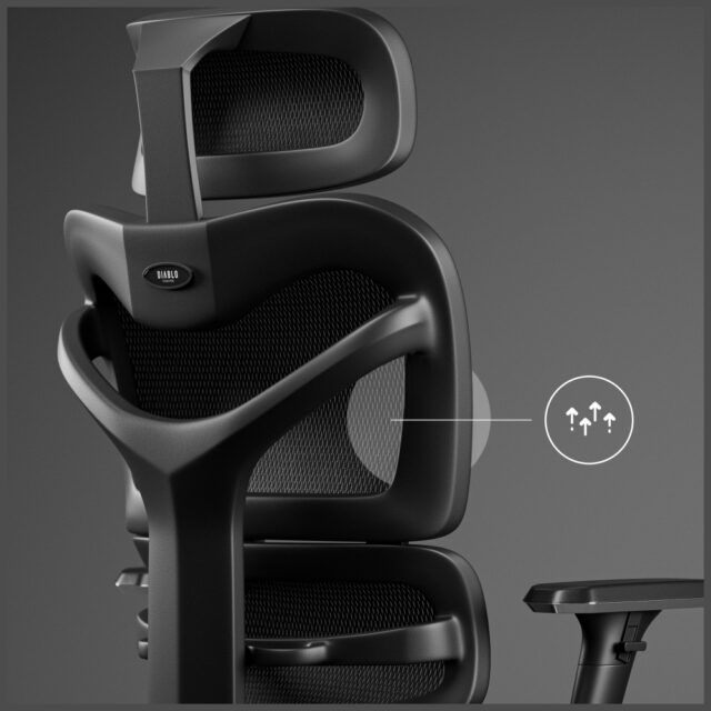 Ergonomic chair Diablo Chairs V-Commander black - imagine 8