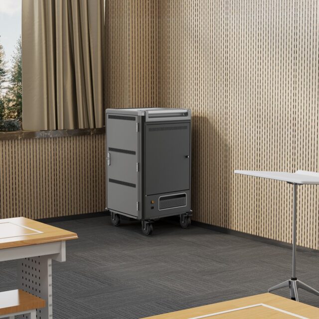 EWENT PORTABLE DEVICE MANAGEMENT CART/CABINET BLAC - imagine 3