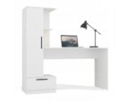 Cosmo Desk + Bookcase Set  White - imagine 3
