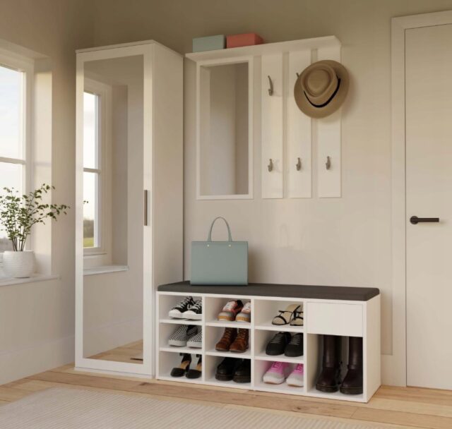 TALLIN shoe cabinet  white - imagine 8