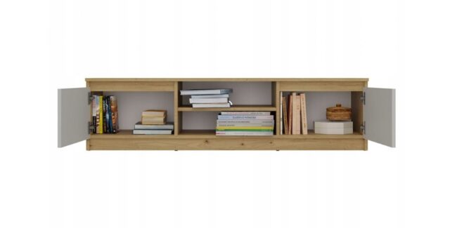 MALWA 140 TV cabinet  artisan oak/cashmere - imagine 9