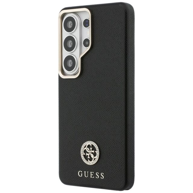 Case Guess Rhinestone Round Logo MagSafe for Samsung Galaxy S26 Ultra black - imagine 2