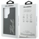 Case Karl Lagerfeld Grained Signature    Metal Resin Logo for Samsung Galaxy S26 Ultra black - imagine 8