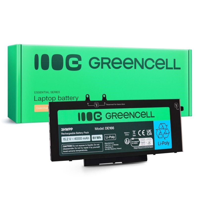 cps-cf84121771ba4b19fd4be2f1d5b2aad9-2026-03-03-05-40-27 GREEN CELL BATTERY DE166 DELL 4000MAH 15.2V - imagine 1
