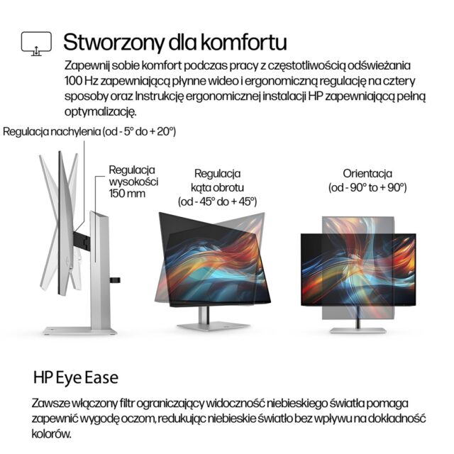 HP Series 7 Pro 24 inch WUXGA USB-C Monitor - 724pu - imagine 8