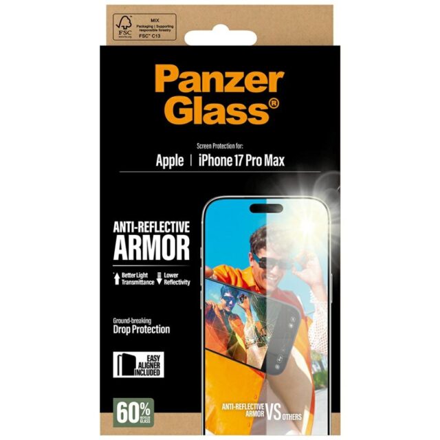 PanzerGlass Armor Anti-Reflective EasyAligner Tempered Glass for iPhone 17 Pro Max - imagine 5