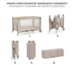Kinderkraft Joy 2 travel cot  beige - imagine 2
