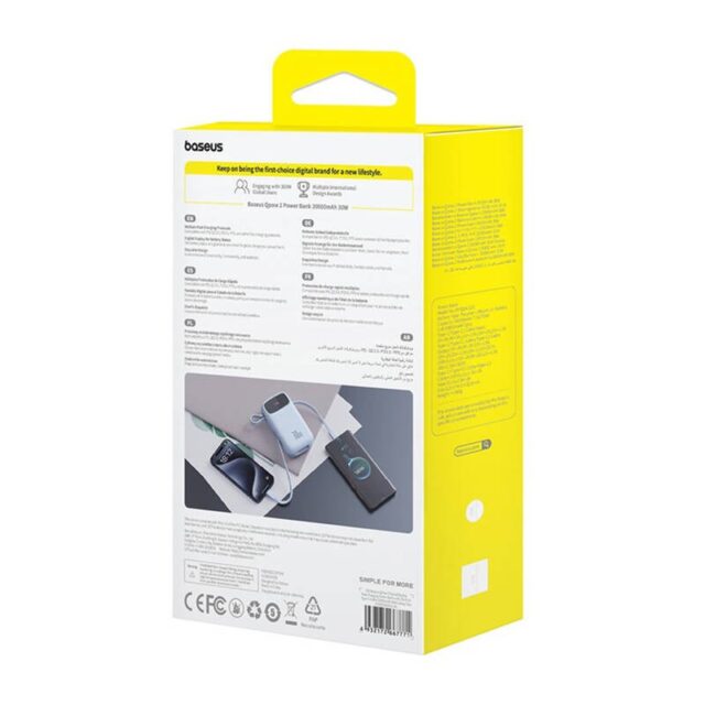 Baseus QPow2 - 20 000 mAh 30 W power bank (blue) - imagine 7