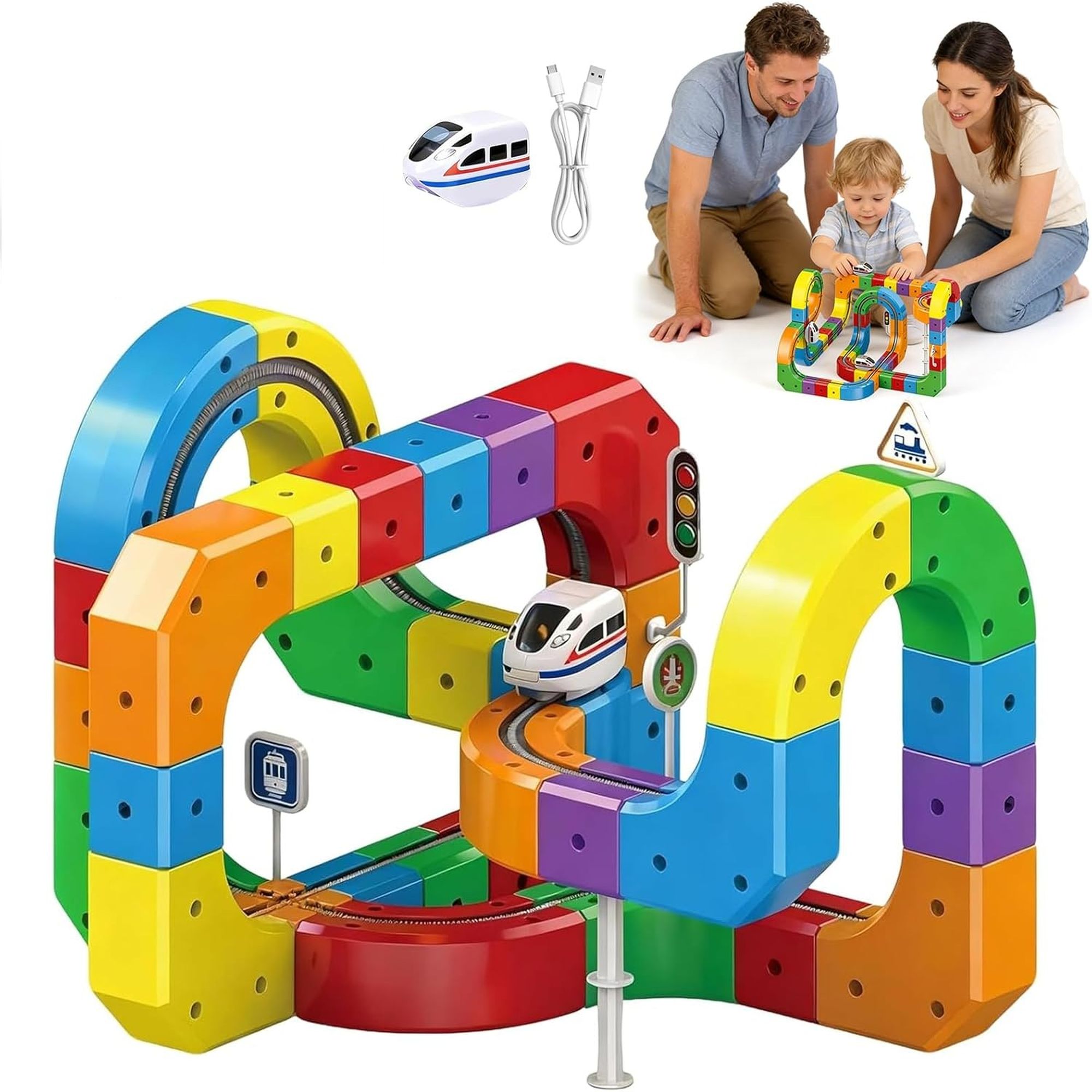 cps-d0d14f02079b81cc2f6056f1ca9ba31c-2026-03-30-01-46-38 EXTRALINK TOYS ZESTAW TORÓW MAGNETYCZNYCH KOLEJKA MAGNETYCZNA MAGNETIC LEVITATION (150 SZT.) - imagine 1