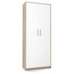 Filing cabinet OLIV 2D 74x35x180 cm  Sonoma/White - imagine 4