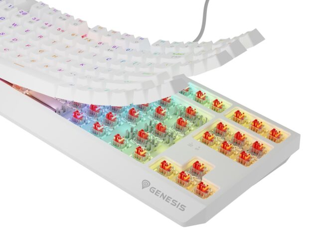 GENESIS Thor 230 TKL keyboard Gaming USB + RF Wireless + Bluetooth QWERTY US English White - imagine 10