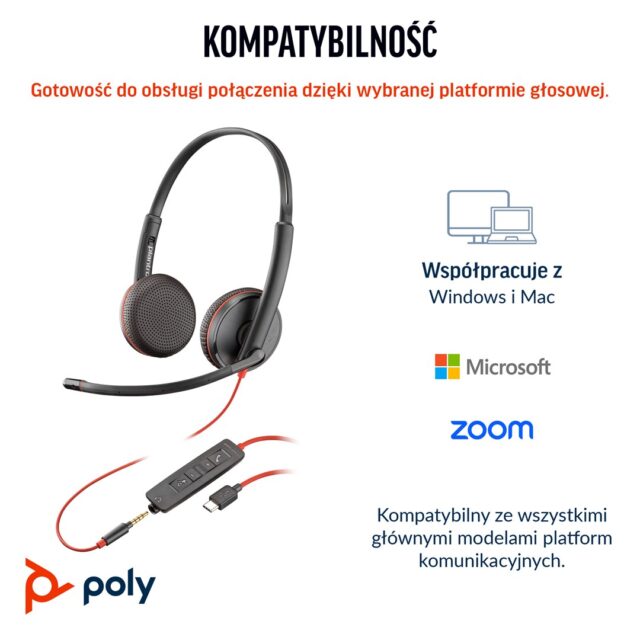 Poly Blackwire 3225 Stereo USB-C +USB-A +3 5mm - imagine 8