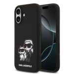 Karl Lagerfeld Liquid Silicone K&CH Sketch MagSafe Zadní Kryt pro iPhone 17 Black