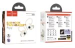 Hoco EQ8 Pure Joy Headset Wireless In-Ear Calls/Music Bluetooth White - imagine 4