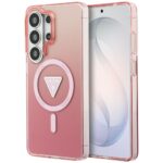 Case Guess IML Gradient Triangle MagSafe for Samsung Galaxy S26 Ultra pink