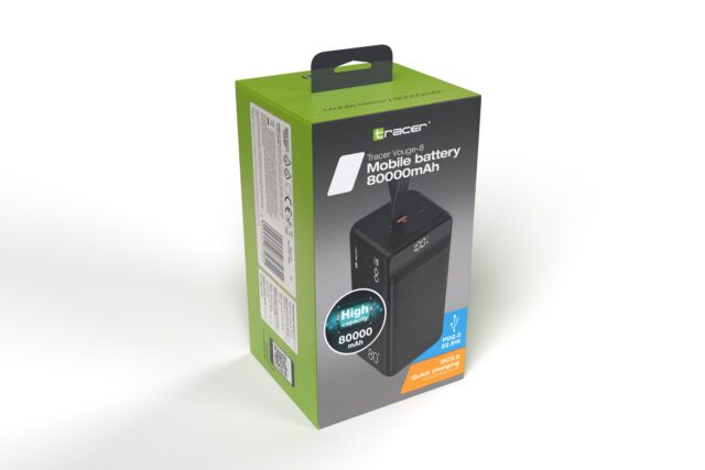 Tracer Vouge-8 80000mAh QC+PD22.5W  Black - imagine 3