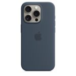 MT1D3ZM/A Apple Silikonový Kryt vč. Magsafe pro iPhone 15 Pro Storm Blue (Pošk Balení)