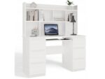 KUBA Desk Set + Extension Piece  White