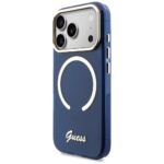 Case Guess IML Script Metal MagSafe for   iPhone 17 Pro blue - imagine 2