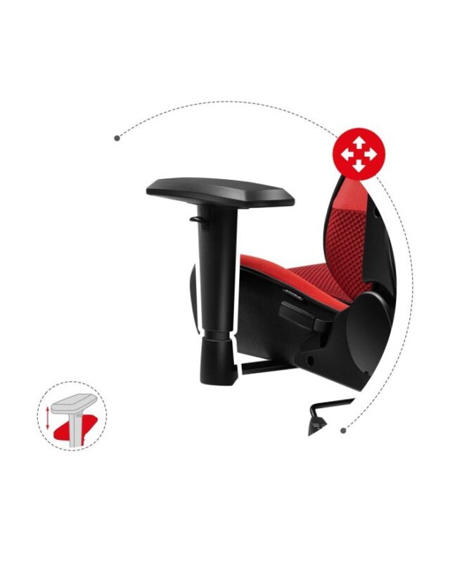 Huzaro Force 6.2 PC gaming chair Bucket (cradle) seat Black  Red - imagine 10