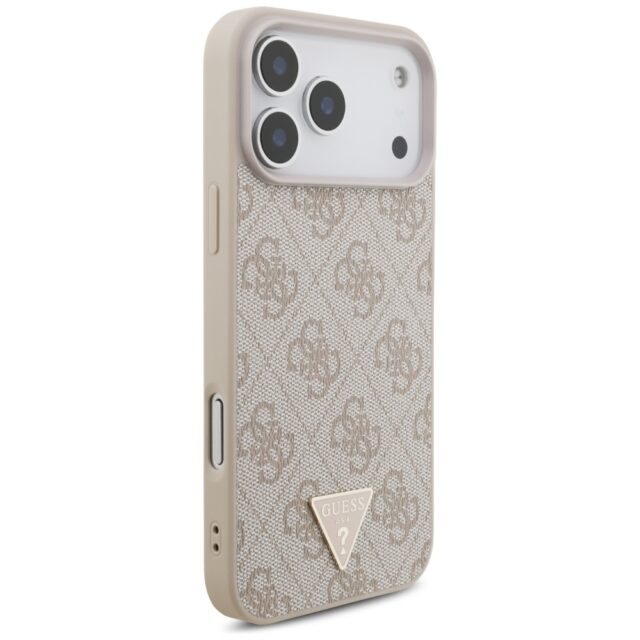 Etui Guess 4G Strap Triangle Logo         MagSafe do iPhone 17 Pro Max różowy - imagine 4