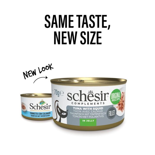 SCHESIR Complements Tuna with squids in jelly - wet cat food - 70g - imagine 2