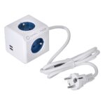 Allocacoc 2402BL/FREUPC power extension 1.5 m 4 AC outlet(s) Indoor Blue  White