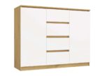 ARTISAN 2-DOOR 4-DRAWER CHEST OF DRAWERS/WHITE