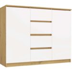 ARTISAN 2-DOOR 4-DRAWER CHEST OF DRAWERS/WHITE